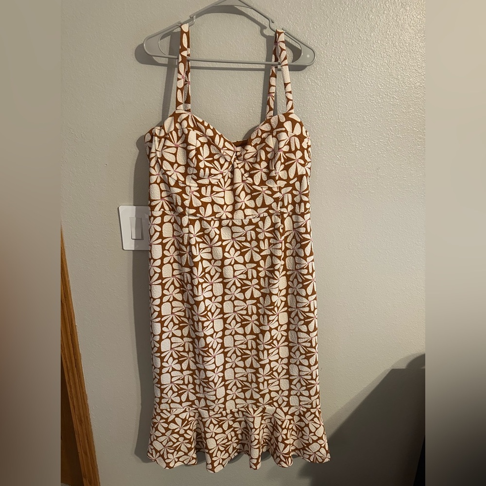Anthropology floral midi dress NWOT 3x